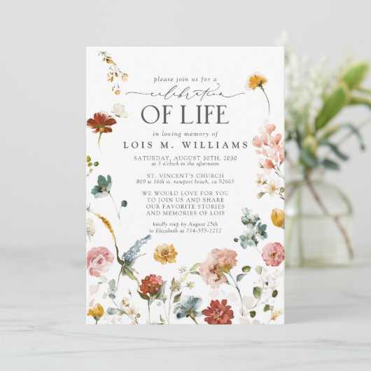 ガーデンフラワーズお祝い・オブ・ライフ 招待状 (スタンド正面)