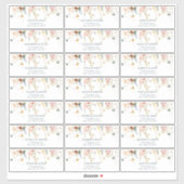 ガーデンフラワーズウォーターカラーゲストアドレス シール (シート)