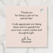 ガーデンフラワーズブライダルシャワーメッセージカード フェイバータグ (裏面)