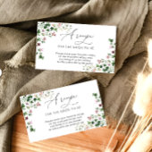 ガーデンフラワーズブライダルシャワーレシピエンクロージャカー エンクロージャーカード