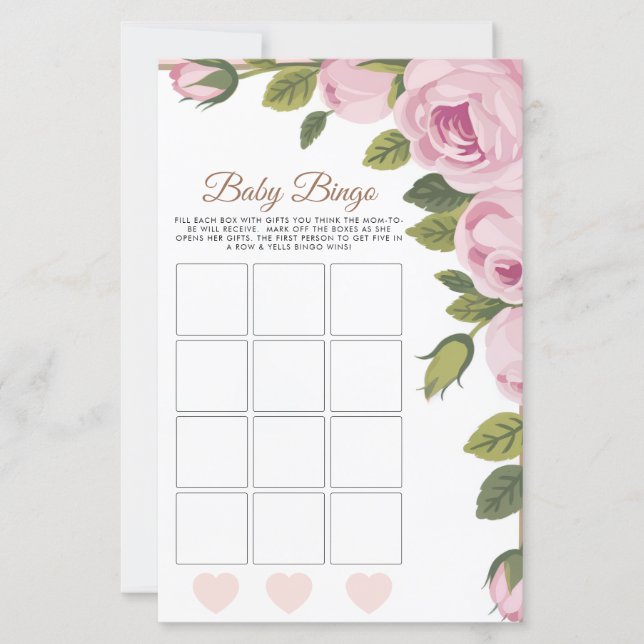 ガーデンフラワーズベビービンゴベビーシャワーゲーム (正面)