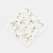 ガーデンフラワーズボタニカルブライダルシャワー スタンダードランチョンナプキン (角)