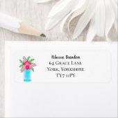 ガーデンフラワーズメイソンジャー差出人住所ラベル ラベル (インサイチュ)