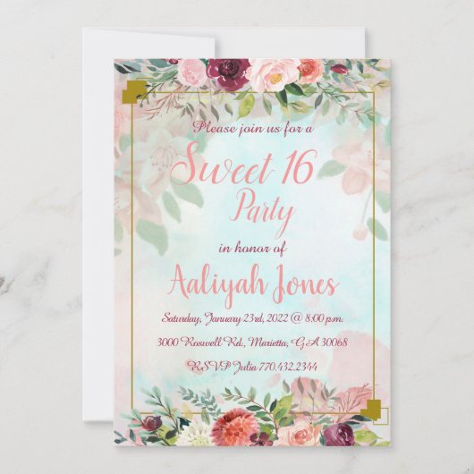 ガーデンフラワーズ招待状 招待状 (正面)