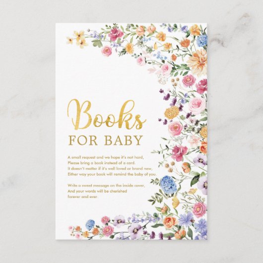 ガーデンフラワーズ春ワイルドフラワーブックベビー エンクロージャーカード (正面)
