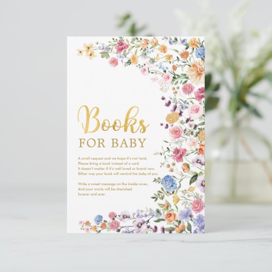 ガーデンフラワーズ春ワイルドフラワーブックベビー エンクロージャーカード (スタンド正面)