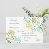 ガーデンフラワーズ結婚式招待状カード 招待状 (スタンド正面)