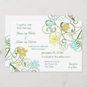 ガーデンフラワーズ結婚式招待状カード 招待状 (正面/裏面)