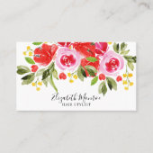 ガーデンフラワーズ美容師サロンメイクアップアーティスト 予約カード (正面)