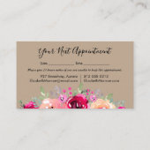 ガーデンフラワーズ美容師サロンメイクアップクラフト 予約カード (裏面)