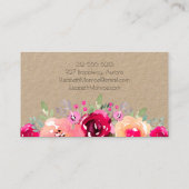 ガーデンフラワーズ美容師サロンメイクアップクラフト 名刺 (裏面)