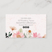 ガーデンフラワーズ美容師サロンメイクアップ 名刺 (裏面)