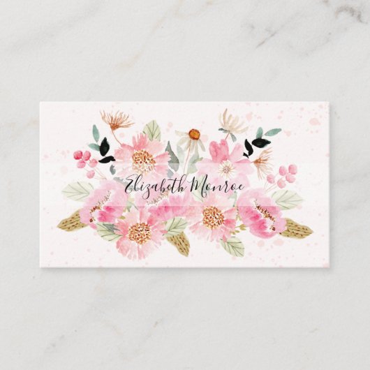 ガーデンフラワーズ美容師サロンメイクアップ 名刺 (正面)