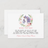 ガーデンフラワーズ開花ベビーシャワー エンクロージャーカード (正面/裏面)