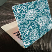 ガーデンフラワーティール(緑がかった色)ブルーノートパソコンスキンステッカー シール