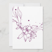 ガーデンフラワーパープルジュエリーへ結婚式招待状 招待状 (裏面)