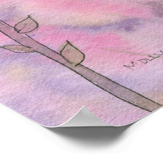 ガーデンフラワーフェアリーアートポスタープリント ポスター (角)