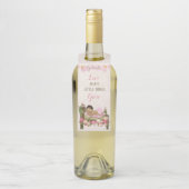 ガーデンフラワーベッドバラピンクアイボリーベビーシャワー ボトルネックタグ (ボトル)