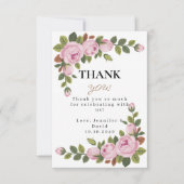 ガーデンフラワーベビーシャワーフラットサンキューカード サンキューカード (正面)