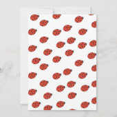 ガーデンフラワーリトルラブバグベビーシャワー 招待状 (裏面)