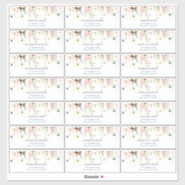 ガーデンフラワー水彩ゲスト住所ラベル シール