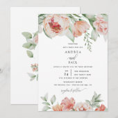ガーデンフラワー結婚ズ 招待状 (正面/裏面)