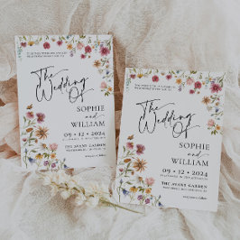 ガーデンフラワー結婚式招待状 招待状