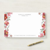 ガーデンフラワー縁ど深い – 赤と緑 ポストイット (デスク)