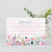 ガーデンフラワー誕生日パーティー 招待状 (スタンド正面)