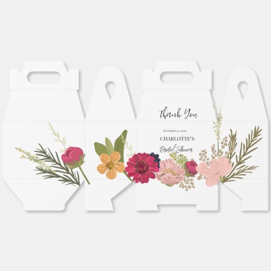 ガーデンフラワー ブライダルシャワー 感謝祭りのお礼の品 フェイバーボックス (見開き)