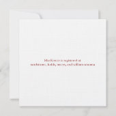 ガーデンフラワー ブライダルシャワー 招待状 (裏面)