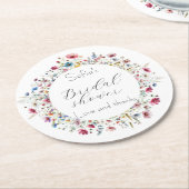 ガーデンフランスのパーティー花 ラウンドペーパーコースター (アングル)