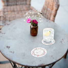 ガーデンフランスのパーティー花 ラウンドペーパーコースター