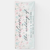 ガーデンフランスのフローラ牡丹パタ結婚ーン歓迎 横断幕 (縦)