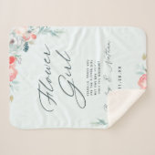 ガーデンフランスのフローラ牡丹フラワーガール引用文 シェルパブランケット (正面(横))