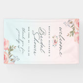 ガーデンフランスのフローラ牡丹ブライダルシャワー歓迎 横断幕 (横)