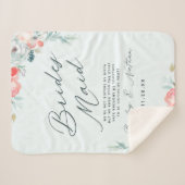 ガーデンフランスのフローラ牡丹マイブリーズメイド引用文 シェルパブランケット (正面(横))