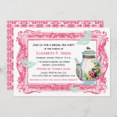 ガーデンフランスのブライダルティーパーティー 招待状 (正面/裏面)