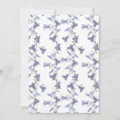 ガーデンフランスのブルーベルフラワーズブライダルシャワー 招待状 (裏面)