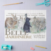 ガーデンフランスのヴィンテージバニーラビットデカップタイプ 薄葉紙 (クラフト)