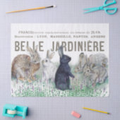 ガーデンフランスのヴィンテージバニーラビットデクページ開花 薄葉紙 (クラフト)