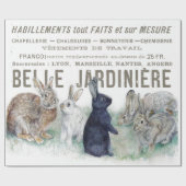 ガーデンフランスのヴィンテージバニーラビットデクページ ラッピングペーパー (フラット)