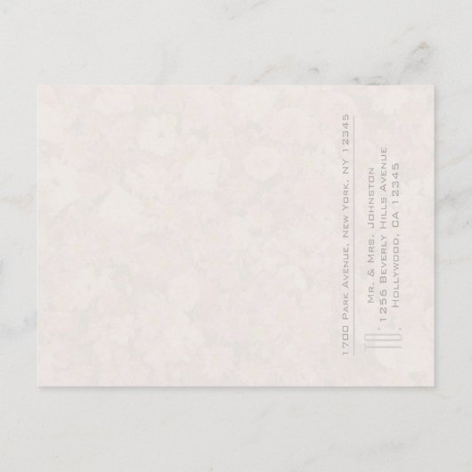 ガーデンフランスの- 案内ポストカード (裏面)