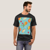 ガーデンフルーツ：水色ブルー。 Tシャツ (正面フル)