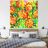 ガーデンフレッシュパターンアート キャンバスプリント (インサイチュ (寝室))