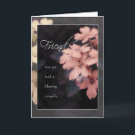 ガーデンフロックスフラワー誕生日カードfor Friend カード<br><div class="desc">友人のための美しい誕生日カードは、水彩のように表示されるようにフォトショップで変更された桃の庭の花の写真を備えもしてい絵を描る。繊細な白と下の層に柔らかい桃縁どの花びらは、色が黄色に軟化している。その気持ちは彼女が賛美君の人生で何をしていたかを知らせる。</div>