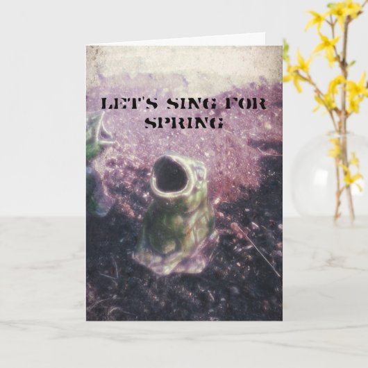 ガーデンフロッグ カード (黄色い花)