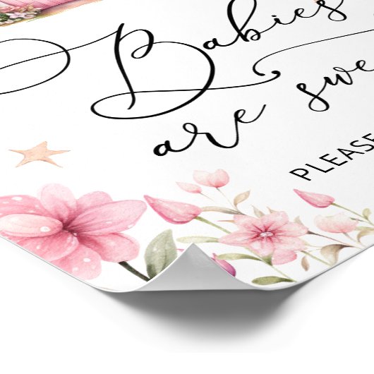 ガーデンフローラかわいい妖精のベビーは甘いポスター ポスター (角)