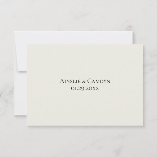 ガーデンフローラウェディングRSVPカード 出欠カード (裏面)