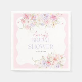 ガーデンフローラウェーブワイルドフラワーモダンブライダルシャワー スタンダードカクテルナプキン